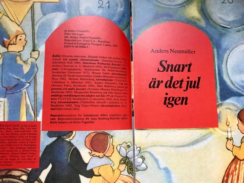SNART ÄR DET JUL IGEN Hundra jular med adventskalendrar Anders Neumüller 1983
