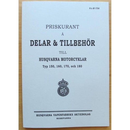 HVA Typ 150, 160, 170, 180 Reservdelskatalog