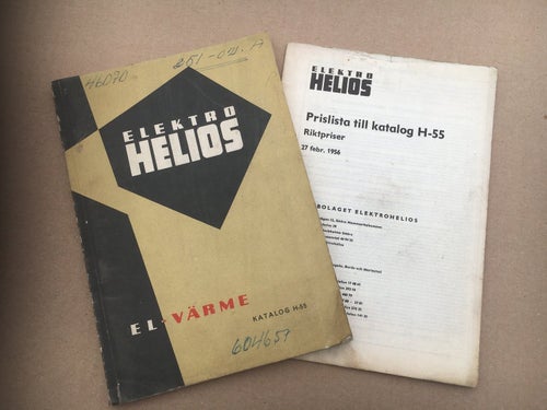Katalog H-55 Elektro Helios El - Värme + prislista