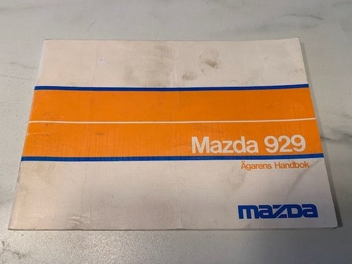 Instruktionsbok Mazda 929