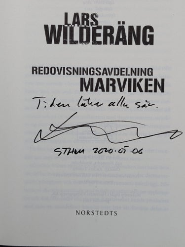 Redovisningsavdelning Marviken av Lars Wilderäng, 2020 Signerat exemplar