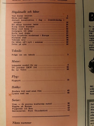 Teknikens Värld nr 9 1956: DKW 3-6 (3=6) test, båtar specialnummer