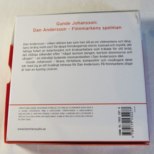 Finnmarkens Spelman - Dan Andersson - CD Ljudbok