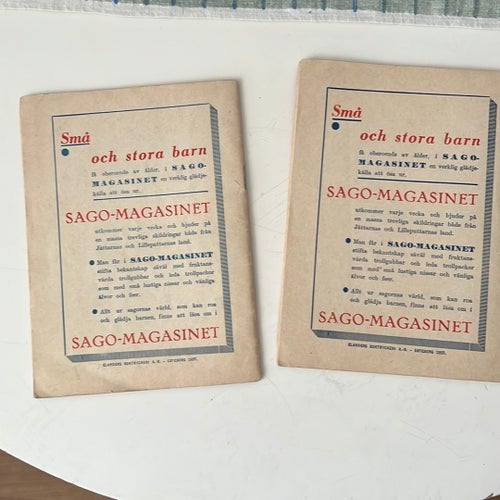 Vintage 2 nr av Sago-Magasinet från 1937