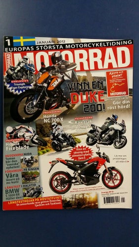 Motorrad nr 1 2012: Husqvarna Nuda/R, BMW S1000RR, Kawasaki Versys 1000
