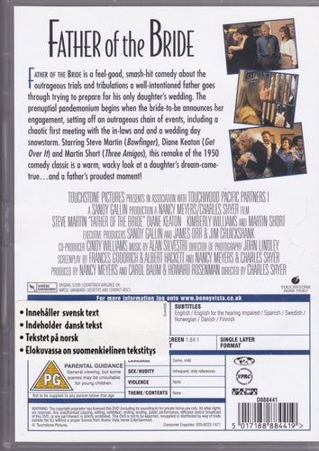 DVD / Father Of The Bride (Brudens Far) / Steve Martin, Diane Keaton/ Fint skick
