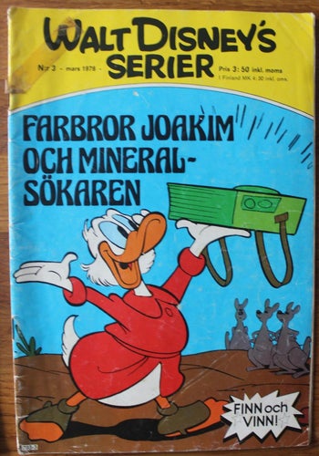WALT DISNEYs SERIER 1976 NR 3 Farbror Joakim och mineralsökaren