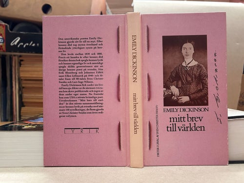 Mitt brev till världen av Emily Dickinson, bok, Very Fine plus