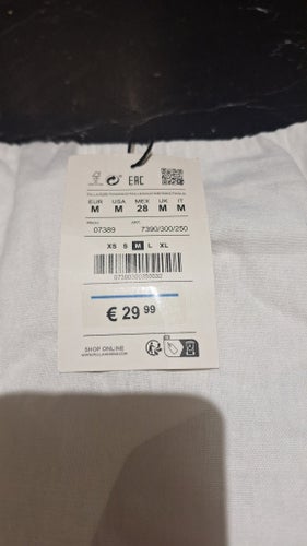 PULL&BEAR vit miniklänning, storlek M