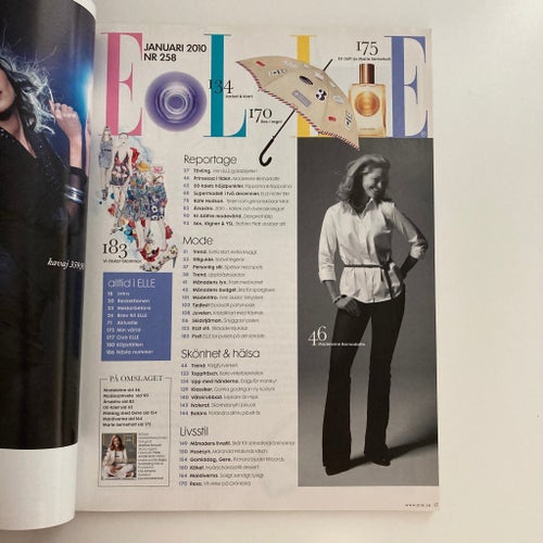 ELLE januari 2010 Stort 14-sidigt reportage om Prinsessan Madeleine