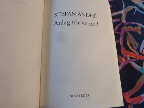 ANLAG FÖR VEMOD, S. ANDHÉ, 1998,  BÖCKER