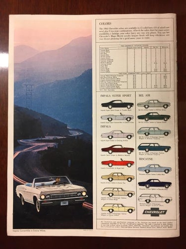 Försäljningsbroschyr Chevrolet Fullsize 1965