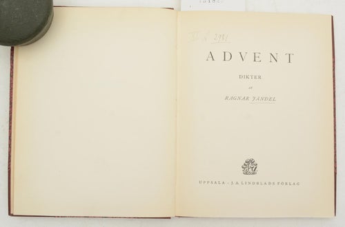 Advent : dikter / Jändel, Ragnar, 1895-1939 (författare)