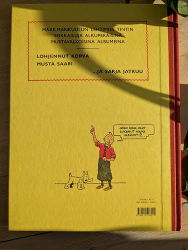 Finsk Tintin bok "Lehtimies Tintti Seikkailee Lohjennut Korva" - Hergé - 2015