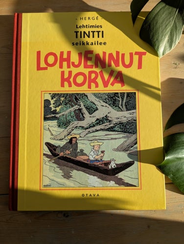 Finsk Tintin bok "Lehtimies Tintti Seikkailee Lohjennut Korva" - Hergé - 2015
