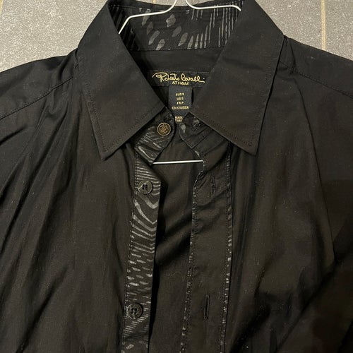 Roberto Cavalli at H&M svart skjorta, storlek S