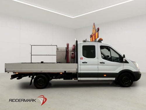 Ford Transit 350 Dubbelhytt KRANBIL Värm Drag B-Kam Moms