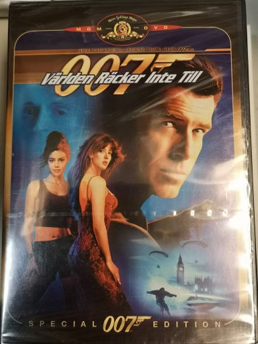 DVD James Bond 007 Världen Räcker Inte Till Pierce Brosnan INPLASTAD