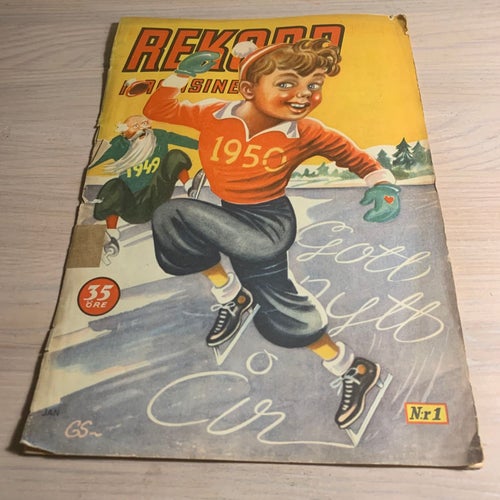 Tidningen Rekord Rekordmagasinet 1950 nr 1 - (baksidan saknas)