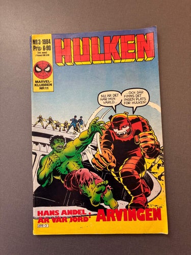 Hulk nr 3 1984, Marvelklubben 11 Hulken