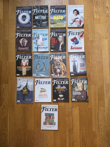 Filter 17 nummer (2014-2023 3 nummer nya och inplastade)