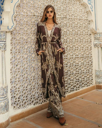Brahmaki, Burnt Umber Original kaftan S=EU 38 125 cm.