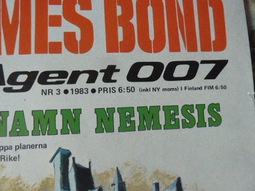 JAMES BOND, AGENT 007, KODNAMN NEMESIS, 1983 NR 3, TIDNING