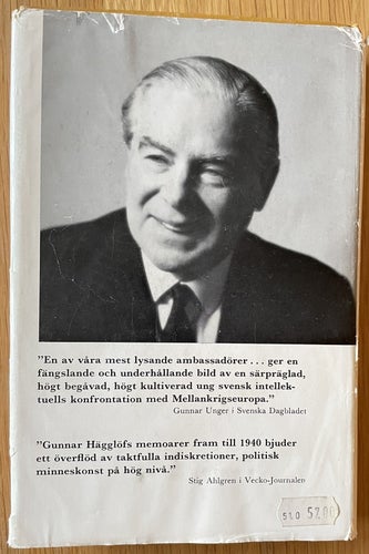 Möte med Europa : Paris-London-Moskva-Genève-Berlin , 1926-1940 Gunnar Hägglöf