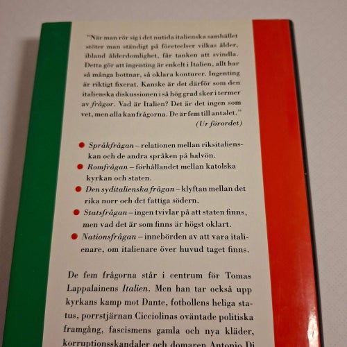 Italien (inb) fem större frågor diskuteras av Tomas Lappalainen