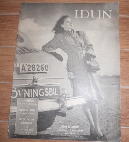 Idun nr40 1946 Margareta Fahlén omslaget, Bette Davis