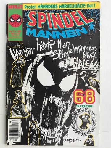 Spindelmannen - 1990:12. VG-FN med poster