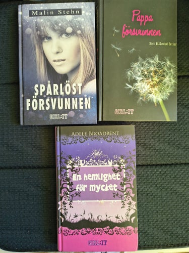 Tre böcker för tonåringar i paket