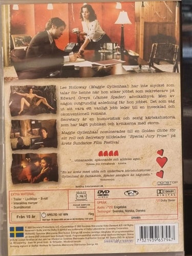 Secretary (2002) Steven Shainberg med James Spader och Maggie Gyllenhaal.