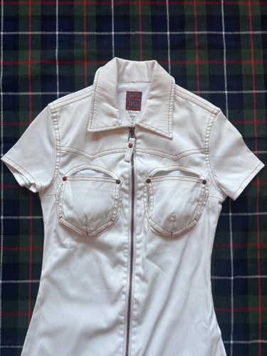 Rare vintage Gaultier Jeans miniklänning med cutouts 38