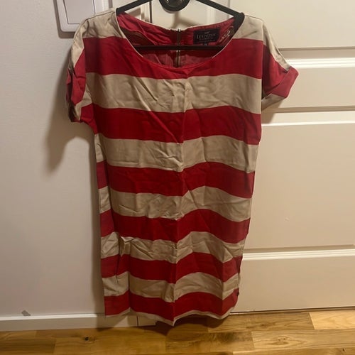 Lexington Clothing Co. röd/beige klänning, storlek XS