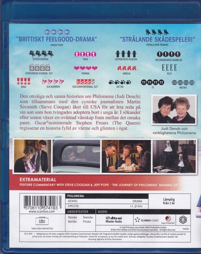 BluRay / Philomena / Judi Dench, Steve Coogan / Steven Frears / Nyskick