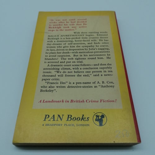 Francis Iles - Malice Aforethought - Pan 46 - 1957