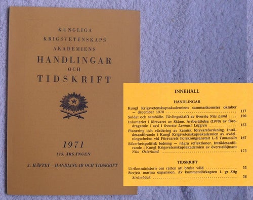 Infanteriet i försvaret av Skåne m.m. (Krigsvet 3/1971)