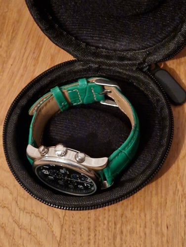 Klock förvarings/rese box skyddande, svart, 9,5 cm