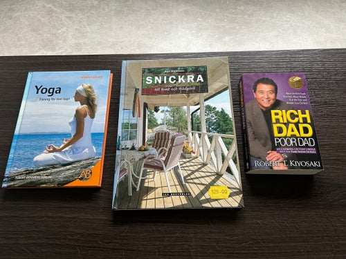3 böcker – Rich Dad Poor Dad, Yoga & Snickra