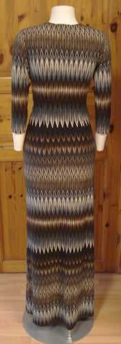 *NY* Ilse Jacobsen *Taupe/Multi* Långklänning *NY* Strl. S