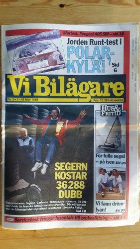 Vi bilägare nr 3 1989: Peugeot 405 SRi, Audi Coupé 20V, Mazda 121, Saab 900 i16