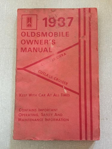 1987 Oldsmobile Owners Manual Cutlass Ciera & Cutlass Cruiser