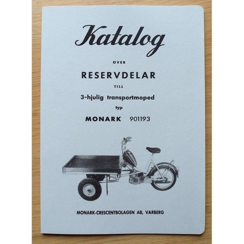 Reservdelskatalog Monark Transportmoped / Flakmoped typ 901193
