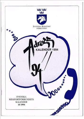 Svenska Ridsport Förbundet Adress Kalender 1994