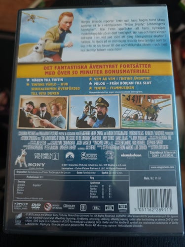 Tintins äventyr: Enhörningens hemlighet (DVD)