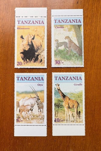 Tanzania 1986 Afrikanska Djur Kpl Serie Postfriskt **