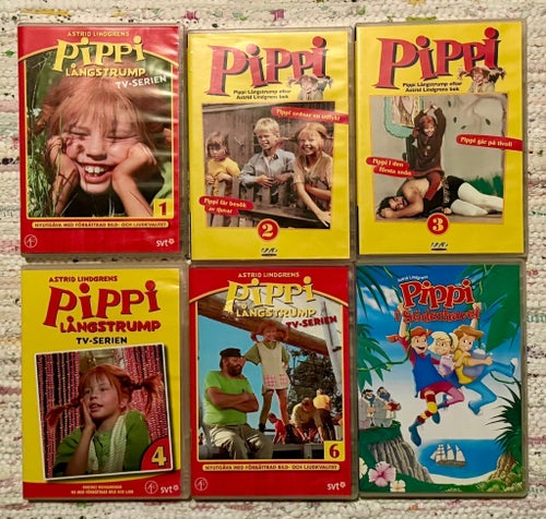 DVD Pippi i Söderhavet + Pippi Långstrump TV-serien DVD Box 1-6