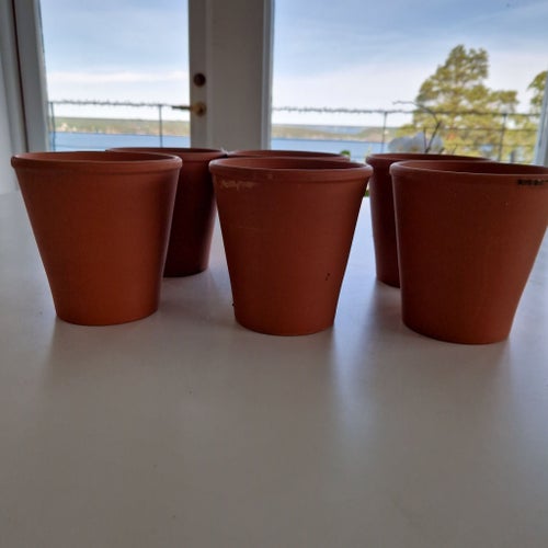 Krukor - 6 stycken terrakotta