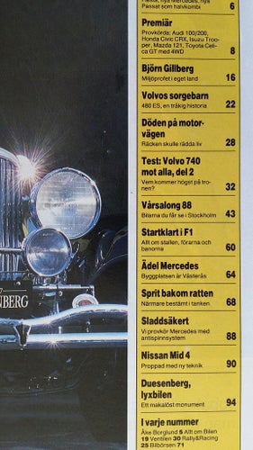 Teknikens Värld 7 1988: Volvo 740 GLE, Audi 100 CC, Citroën CX GTI, Fiat Croma